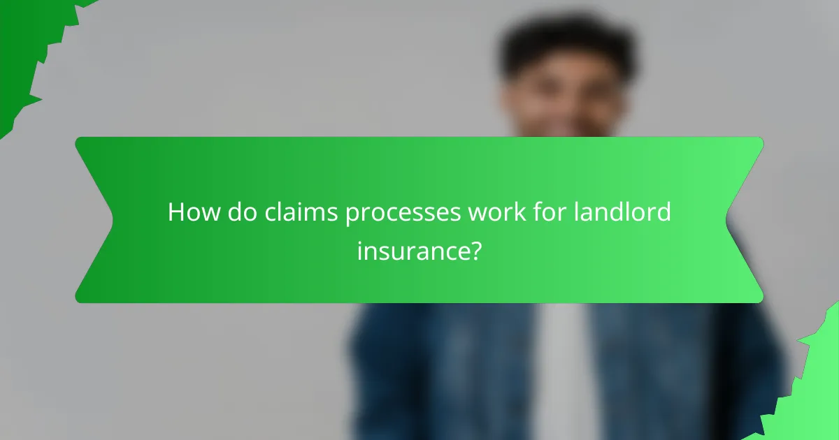 How do claims processes work for landlord insurance?